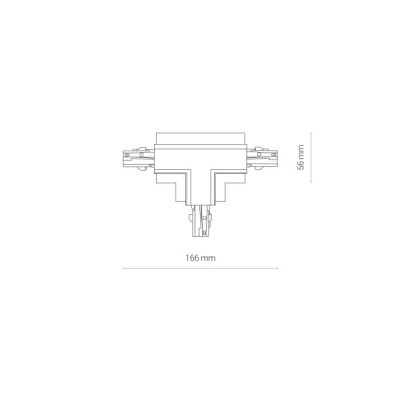 Nowodvorski Ctls recessed power t connector, right 2 (t-r2) 8681