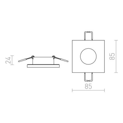 Redlux Astor SQ IP65 - lampa wpuszczana