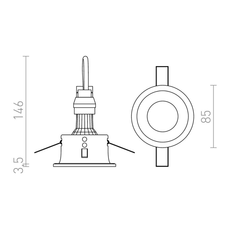 Redlux Bermuda IP65 - lampa wpuszczana