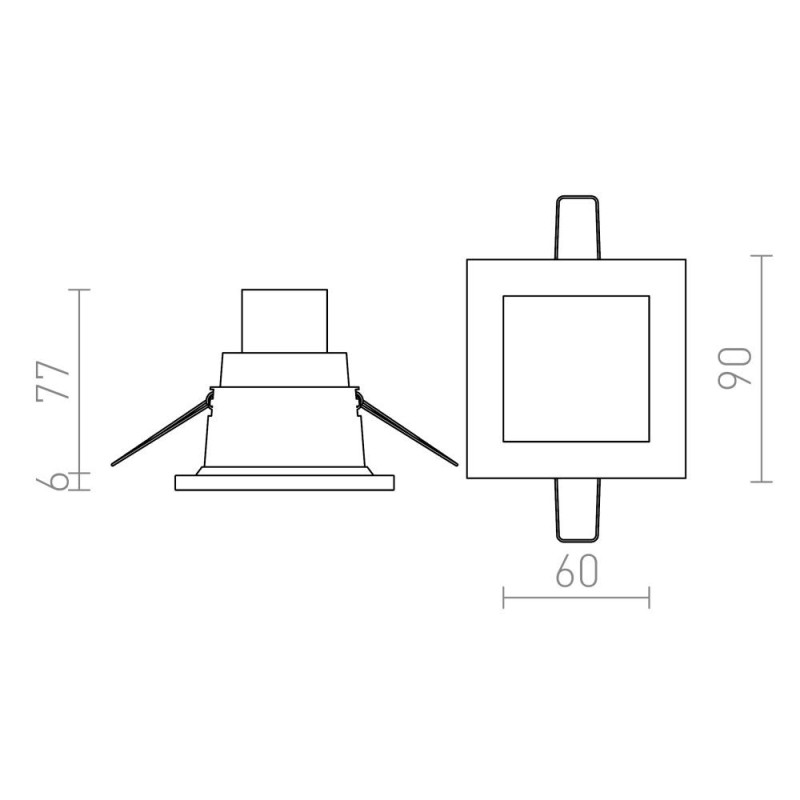 Redlux Leroy SQ IP44 - lampa wpuszczana