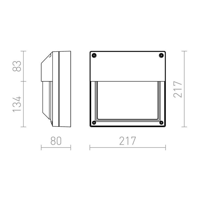 Redlux Delta 215 Ścienna -  lampa zewnętrzna IP54