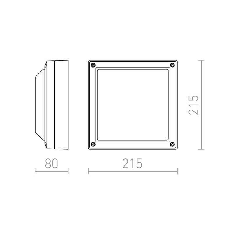 Redlux Delta 215 Natynkowa - lampa zewnętrzna natynkowa IP54