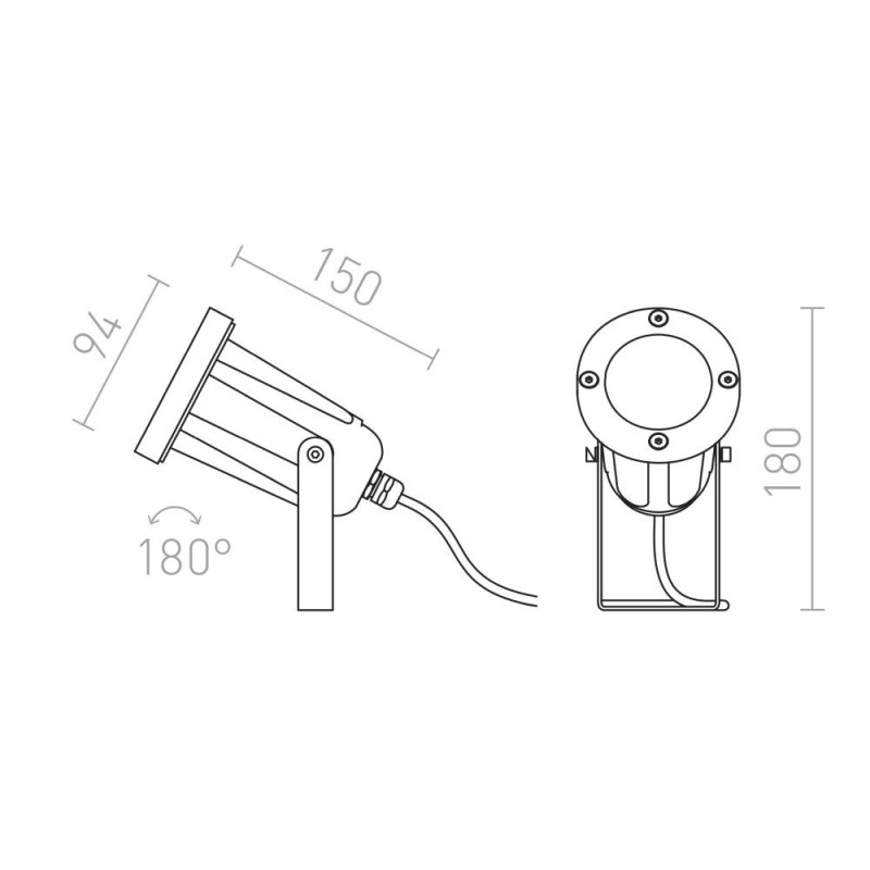 Redlux Heavy Duty - lampa zewnętrzna stojąca IP65