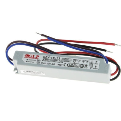 Zasilacz led 12V - 18W IP67 hermetyczny