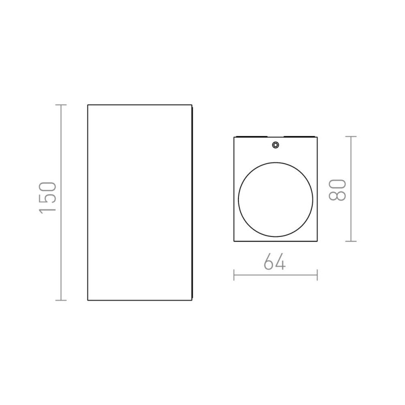 Redlux Kubi Up-Down - lampa zewnętrzna IP54