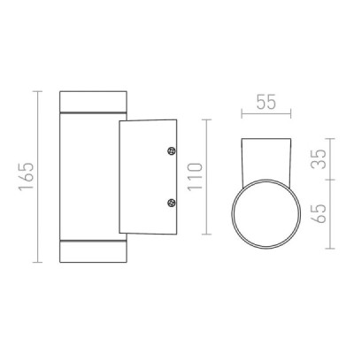 Redlux Mizzi II GU10 - lampa zewnętrzna IP54