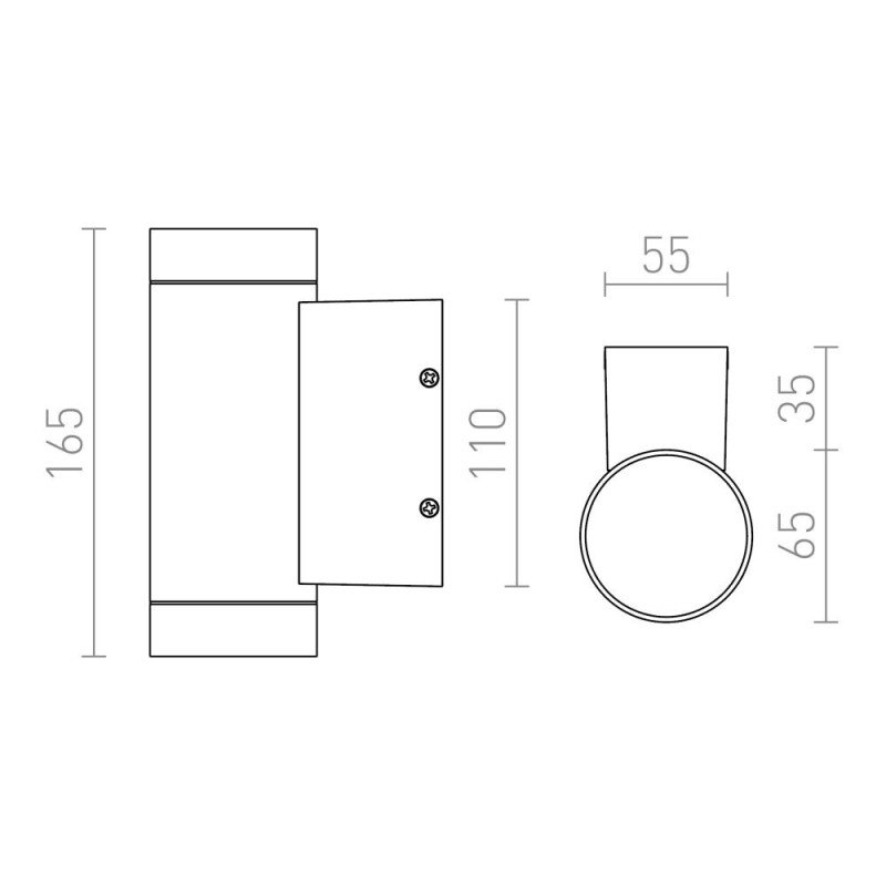 Redlux Mizzi II GU10 - lampa zewnętrzna IP54