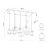 Cubus graphite lampa wisząca 8 4113 - TK Lighting