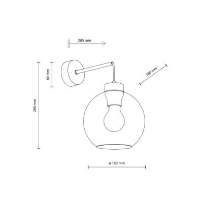 Cubus bursztyn kinkiet 1 4135 - TK Lighting