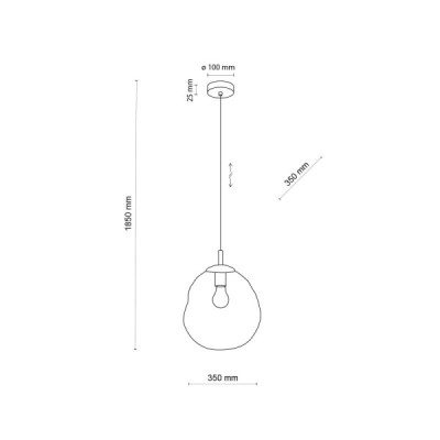 Sol amber lampa wisząca 1 pł 4261 - TK Lighting