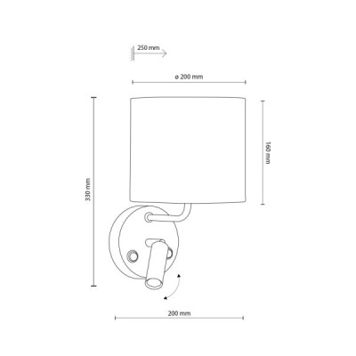 Richi white /silver kinkiet 2 e27 + g9 4236 - TK Lighting