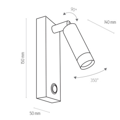 Enzo kinkiet 1xg9 czarny 4484 - TK Lighting