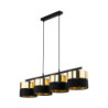 Hilton black/gold lampa wisząca 4 4342 - TK Lighting