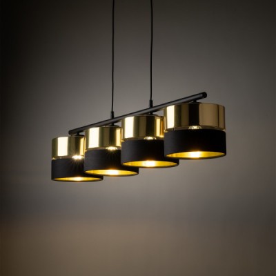 Hilton black/gold lampa wisząca 4 4342 - TK Lighting