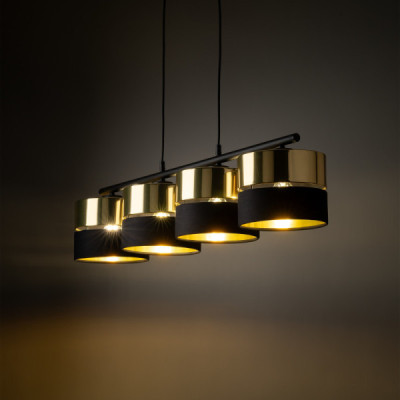 Hilton black/gold lampa wisząca 4 4342 - TK Lighting