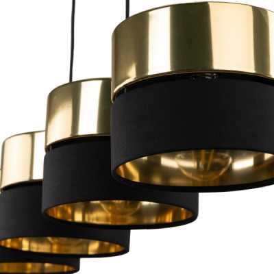 Hilton black/gold lampa wisząca 4 4342 - TK Lighting