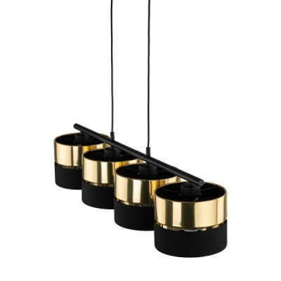 Hilton black/gold lampa wisząca 4 4342 - TK Lighting