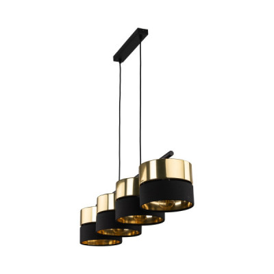 Hilton black/gold lampa wisząca 4 4342 - TK Lighting