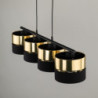 Hilton black/gold lampa wisząca 4 4342 - TK Lighting