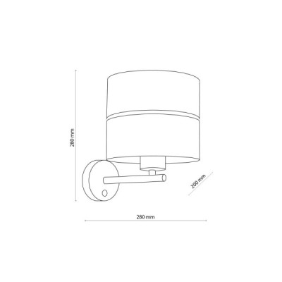 Hilton black/gold kinkiet 1 4344 - TK Lighting