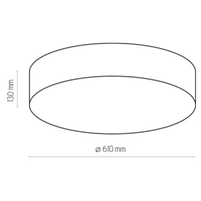 Rondo beżowe - plafon sufitowy - 4433 - TK Lighting