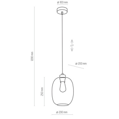 Elio lampa wisząca 1 pł różowa 3181 - TK Lighting