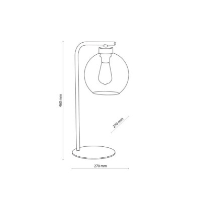 Cubus graphite lampka nocna 1 pł 5102 - TK Lighting