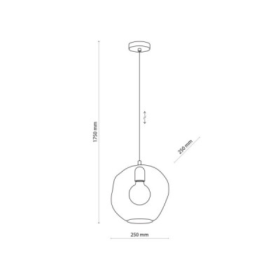 Sol amber lampa wisząca 1 pł 3368 - TK Lighting