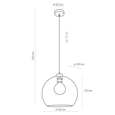 Cubus transparentny lampa wiszaca 1 pł 2742 - TK Lighting