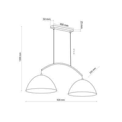 Faro black lampa wisząca 2 6008 - TK Lighting