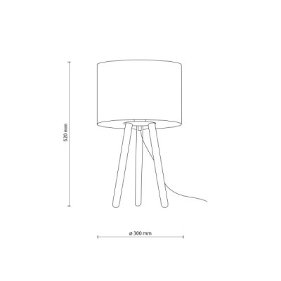 Tokyo white lampka nocna 1 sosna postarzana 5290 - TK Lighting