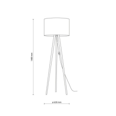 Tokyo white lampa podłogowa 1 sosna postarzana 5299 - TK Lighting