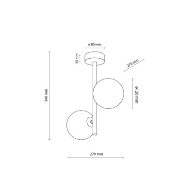 Estera black lampa sufitowa 2 6706 - TK Lighting