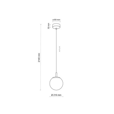 Cadix gold lampa wisząca 1 210 4609 - TK Lighting