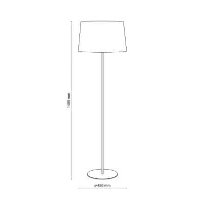 Maja black white lampa podłogowa 1 5547 - TK Lighting