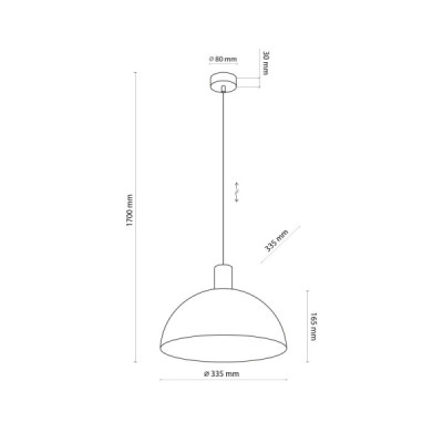 Oslo white lampa wisząca 1 4851 - TK Lighting