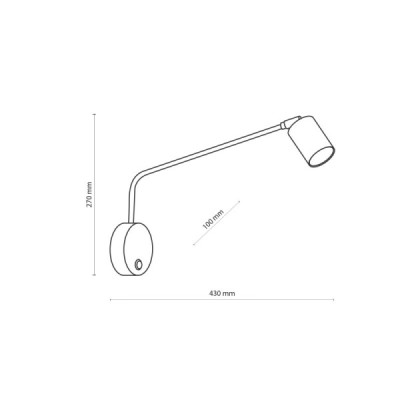 Logan white kinkiet 1 4744 - TK Lighting