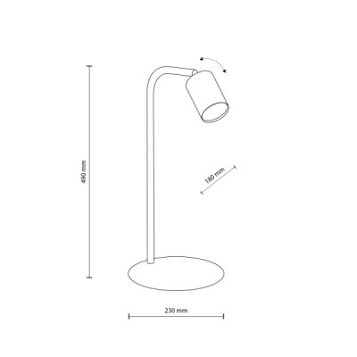 Logan white lampka nocna 1 5490 - TK Lighting