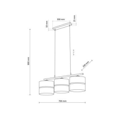 Nicol lampa wisząca 3 4801 - TK Lighting