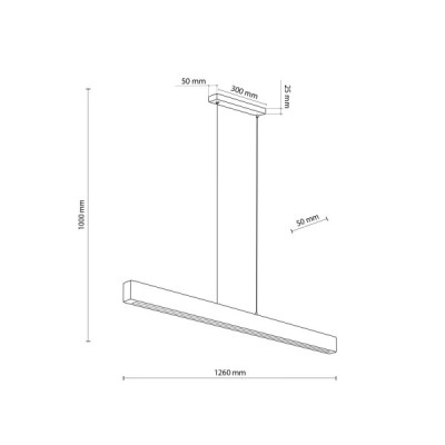 Teo led orzech lampa wisząca 1260 1449 - TK Lighting