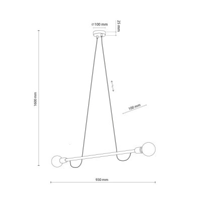 Helix wood orzech lampa wiszaca 2 4948 - TK Lighting