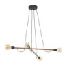 Helix wood orzech lampa wisząca 4 4949 - TK Lighting