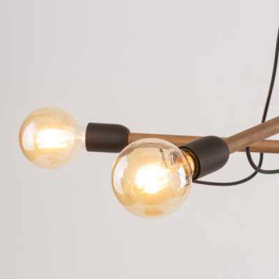 Helix wood orzech lampa wisząca 4 4949 - TK Lighting