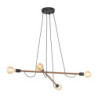 Helix wood orzech lampa wisząca 4 4949 - TK Lighting