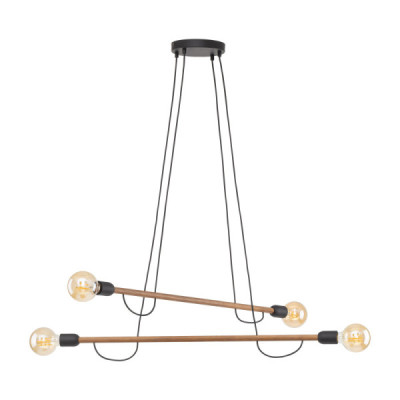 Helix wood orzech lampa wisząca 4 4949 - TK Lighting