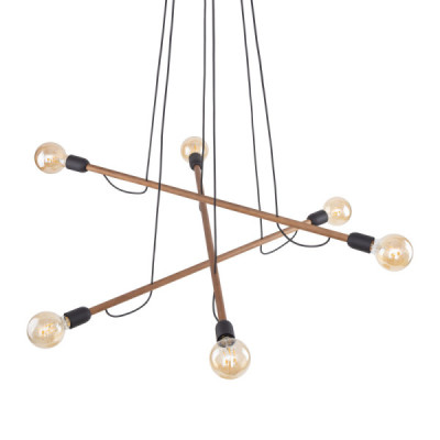 Helix wood orzech lampa wisząca 6 4950 - TK Lighting