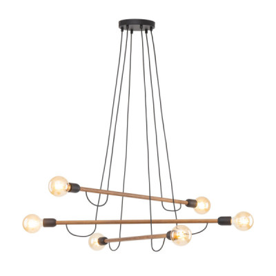 Helix wood orzech lampa wisząca 6 4950 - TK Lighting