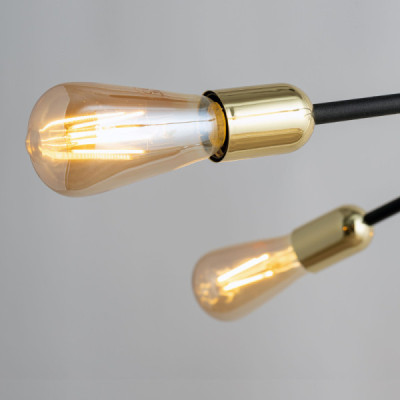 Helix black/gold lampa wisząca 4 4602 - TK Lighting