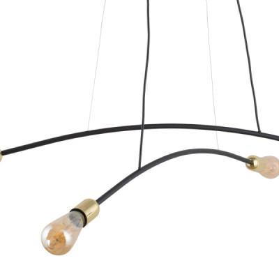 Helix black/gold lampa wisząca 4 4602 - TK Lighting