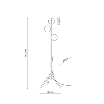 Estera wood lampa podłogowa 3 5809 - TK Lighting